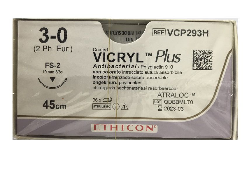 VICRYL Plus FS2 3/0=2 ungefärbt Nahtmaterial Fadenlänge 45 cm VCP293H